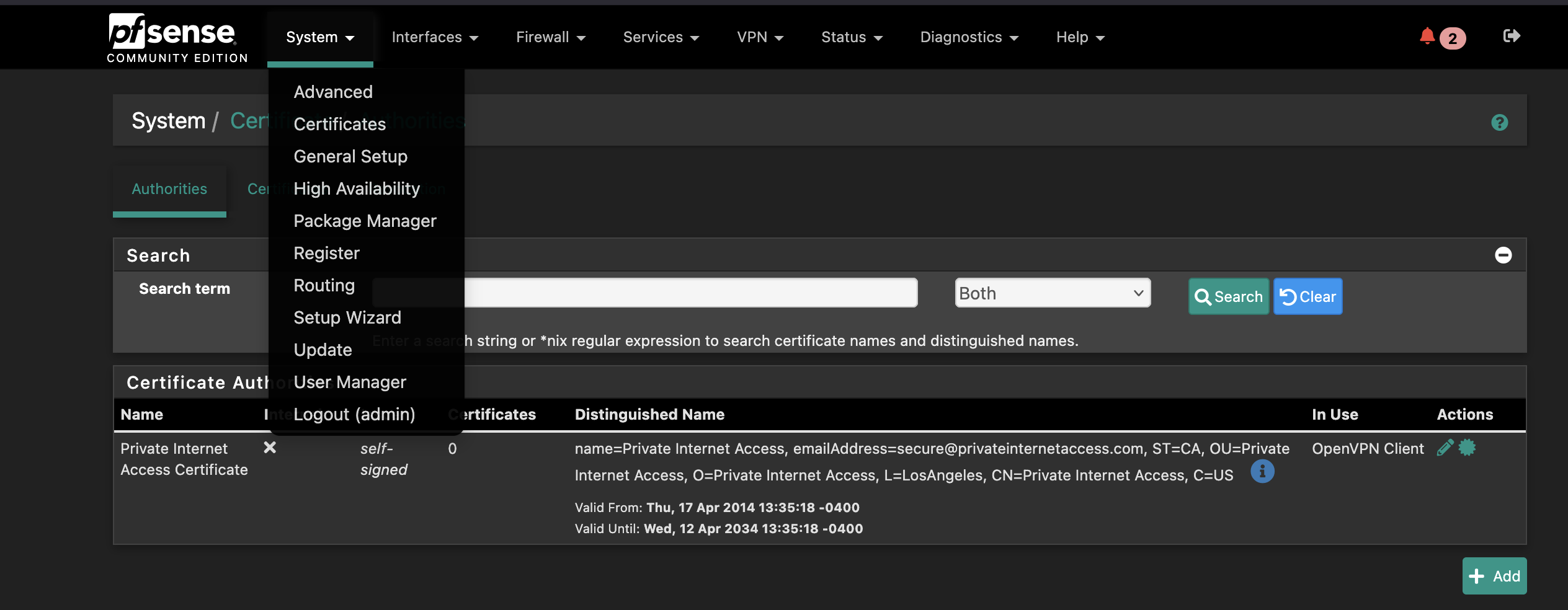 Add Certificate